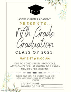 Fifth Grade Graduation Flyer